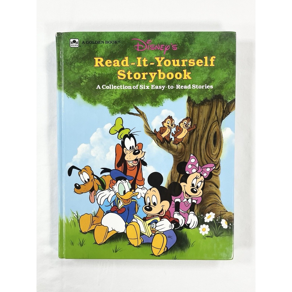 Vintage Disneys Read It Yourself Storybook 1991 Golden Book Mickey Donald 6 Tale
